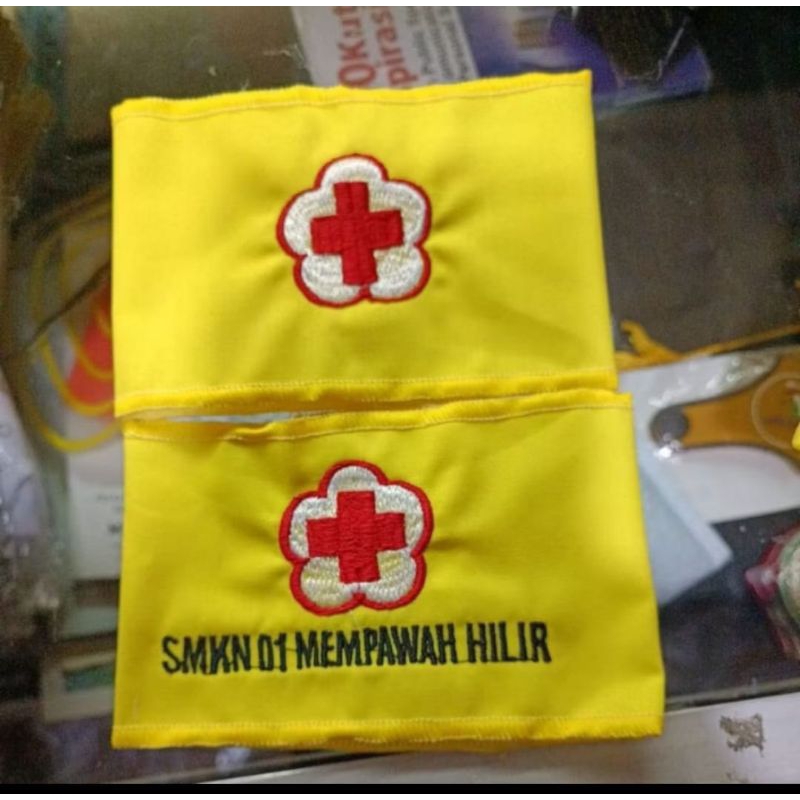 ban lengan PMI / ban lengan custom / banlengan tanda pengenal sekolah