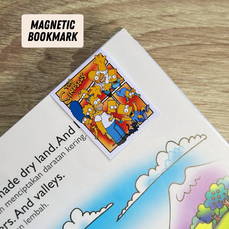 

Magnetic Bookmark The Simpsons Barts and Family Cartoon - Pembatas Buku Gambar Kartun The Simpsons Family