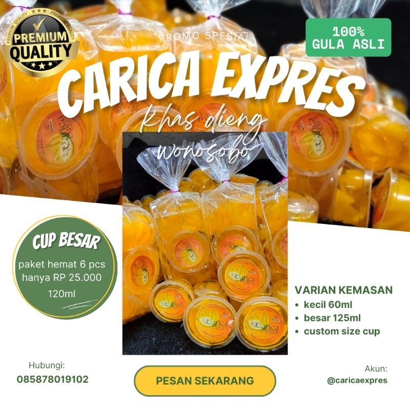

CARICA khas dieng wonosobo 10 cup 60ml