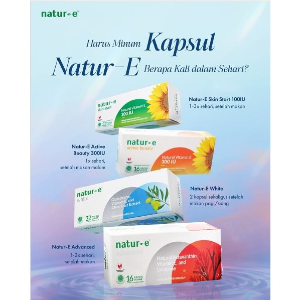 Natur-e Kapsul 100iu , 300 iu, advanced ,white, 16/32