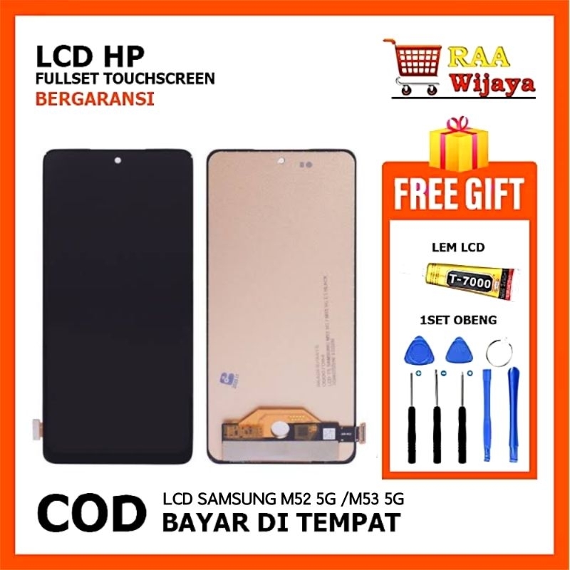 [ORIGINAL] LCD SAMSUNG M52 5G / M53 5G / M526 / M536 FULLSET TOUCHSCREEN