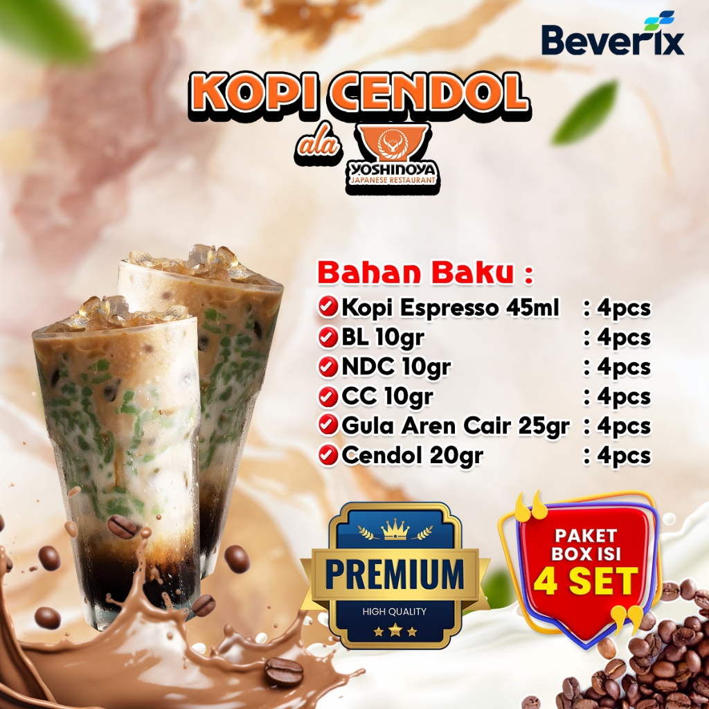 

BEVERIX Premium Series Es Kopi Susu Gula Aren Ala Brand-Brand | Es Kopi Cendol Creamy Viral