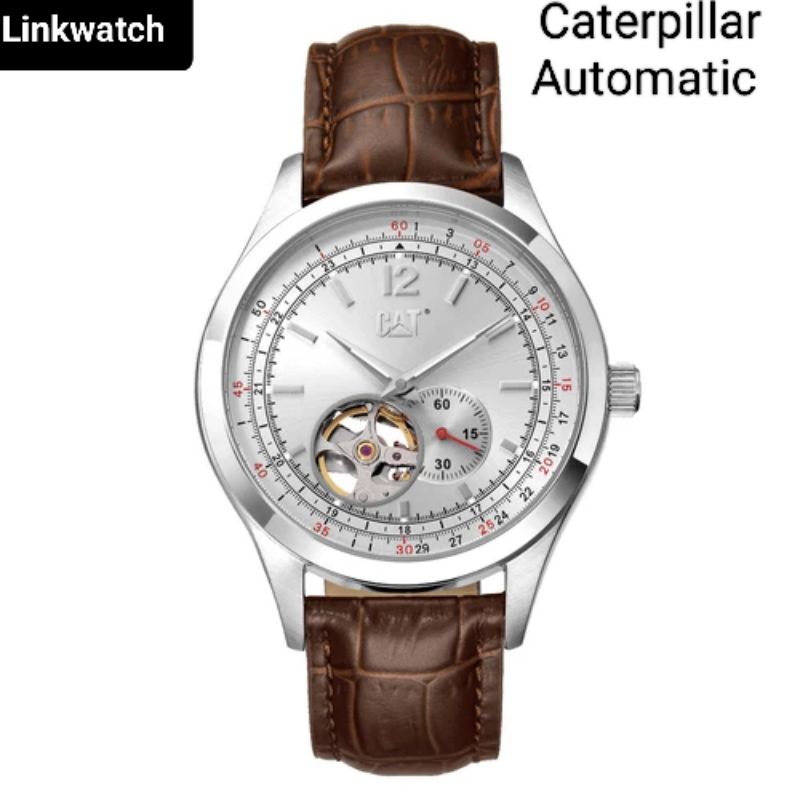 Caterpillar CAT EA.148.35.232 Jam Tangan Pria Automatic Leather  Original Garansi Resmi 2 Tahun