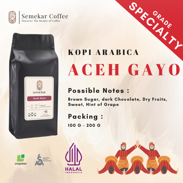 

Semekar Coffee - Kopi Aceh Gayo Arabica Specialty Roasted Beans - 500G & 1000G
