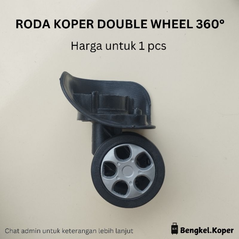 RODA KOPER DOUBLE WHEEL / SPAREPART KOPER / RODA KOPER FIBER / RODA 1PCS / RODA PUTAR 360° / DOUBLE 