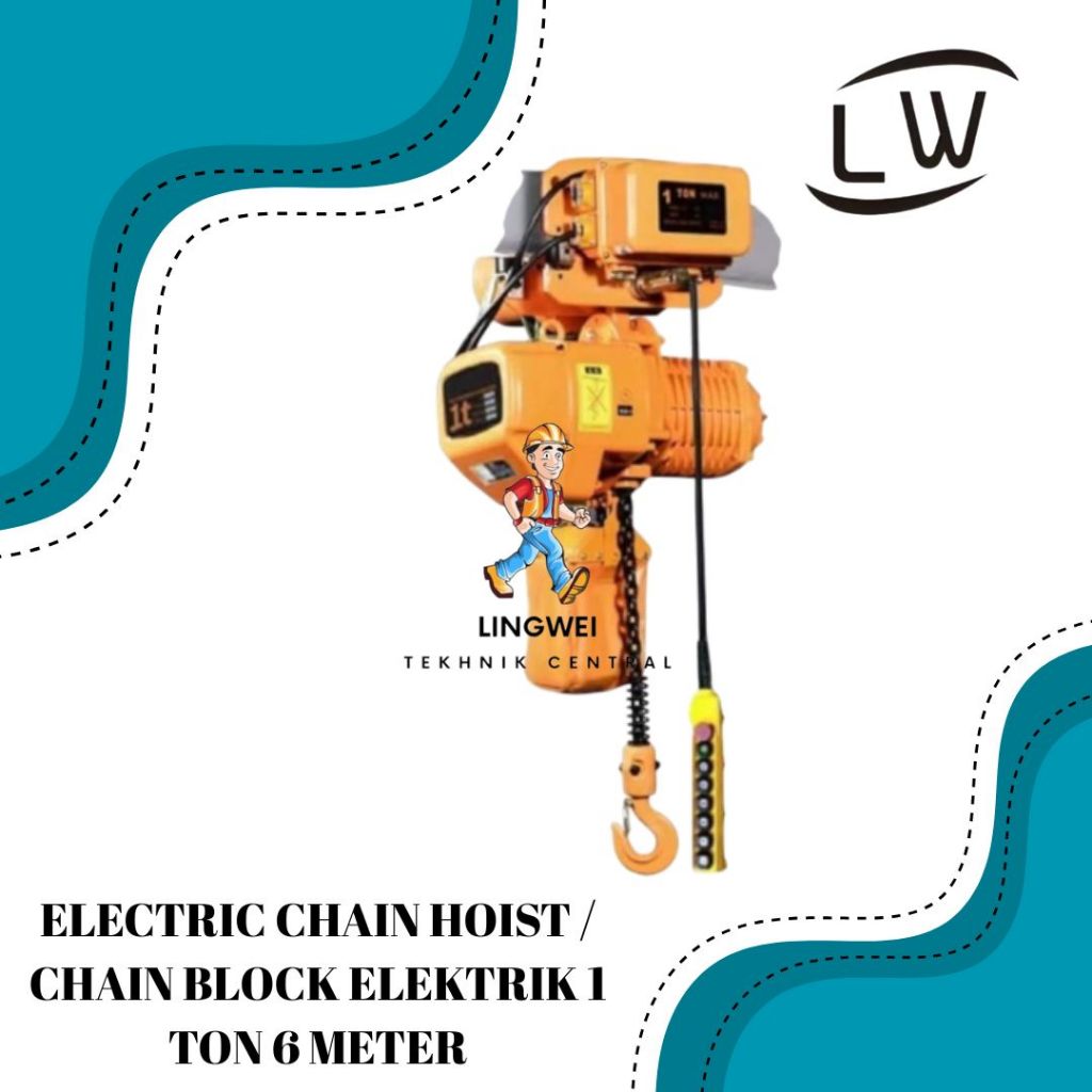 ELECTRIC CHAIN HOIST / CHAIN BLOCK ELEKTRIK 1 TON 6 METER