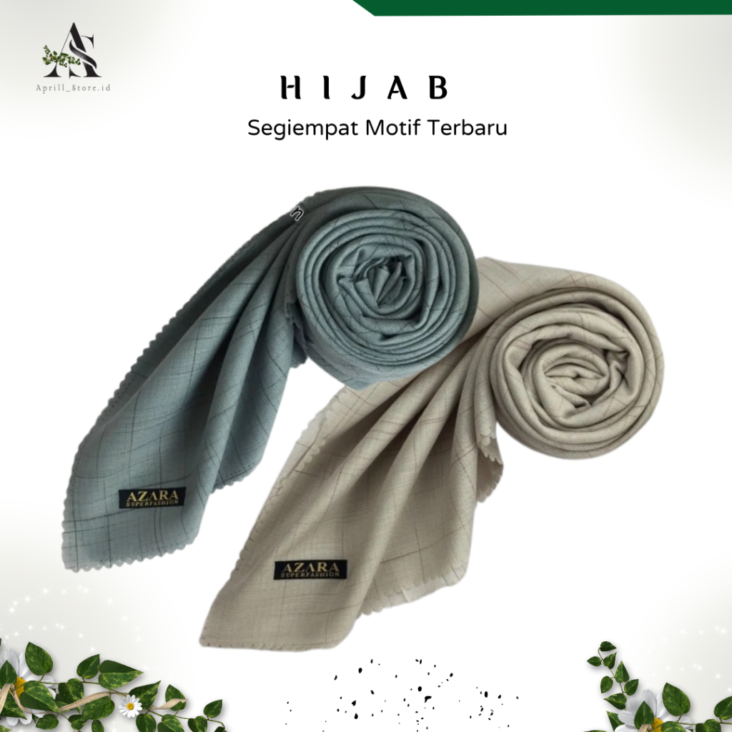 Hijab Segiempat Voal Waffle Laser Cutting Segiempat Sandi Morse LC