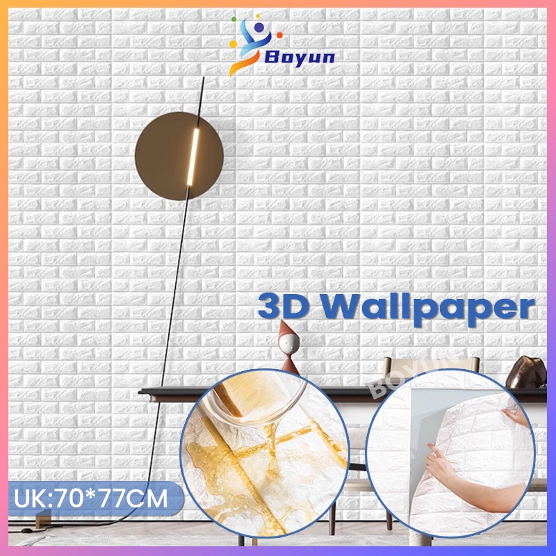Wallpaper Dinding 3D Foam Stiker Dinding / Murah Wallsticker Ceiling Wallpaper / Bahan Tahan Air Dan