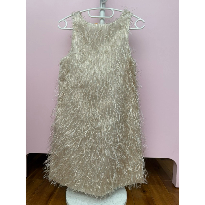 Zara faux fur gold