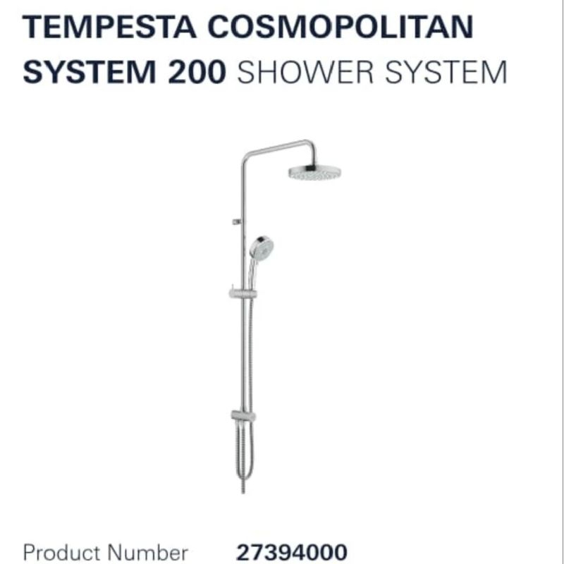 GROHE SETT TEMPESTA COSMOPOLITAN 200 KOMPLIT SETT BARU ORIGINAL