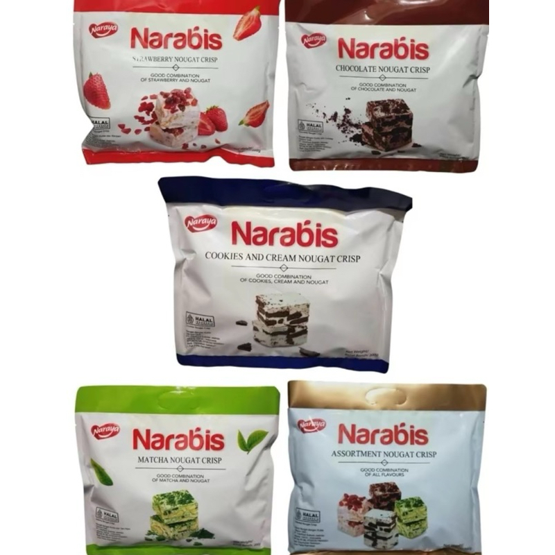 

Naraya Narabis Strawberry Coklat Matcha Cookies Cream Assormant Nougat