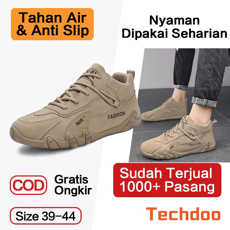 Techdoo Sepatu Beck Pria Sepatu Pria Sneakers Casual Sport Running Olahraga Lari Shoes Tali Anti Sli