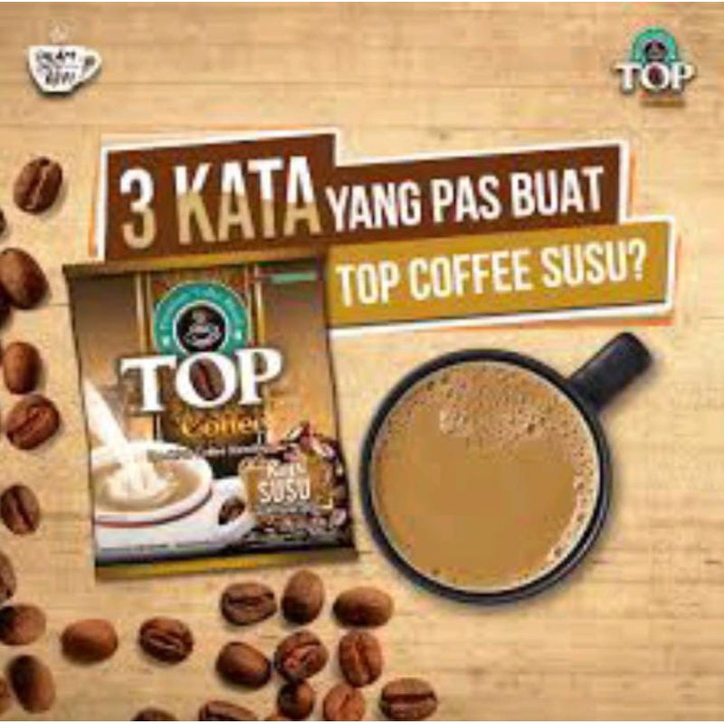 

Top kopi susu 1rcg isi 12sachet
