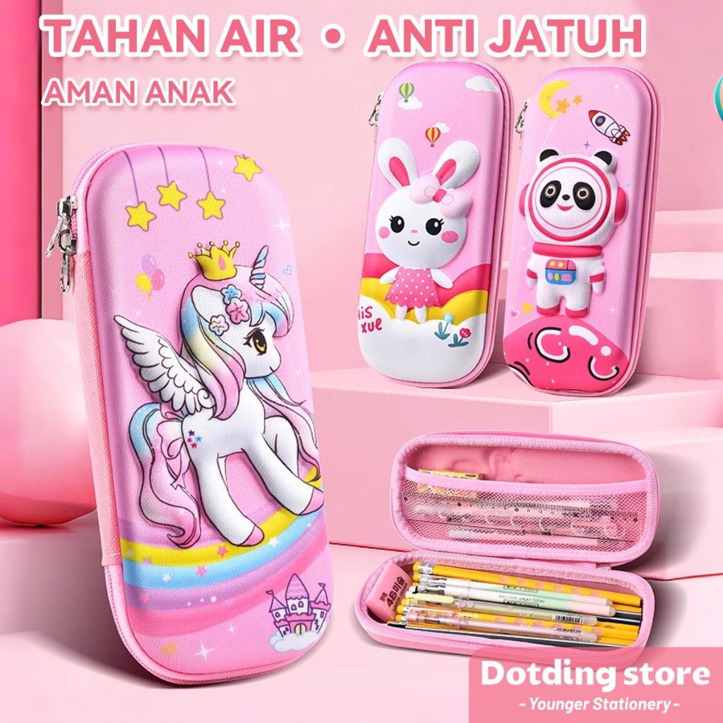 

CTK031 DotdingTempat Pensil Aesthetic 3D Tempat Pensil Anak Laki Laki Wateroof Kotak Pensil Anak