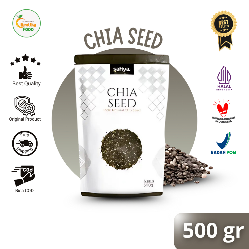 

Safiya Chiaseed Organik 500 Gram Chia Seed Premium