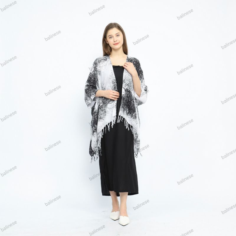 Setelan Dress Becca Part 2 Longdress Dan Outer Bali Outfit Pantai | Set Becca Cardigan Daster Rebecc