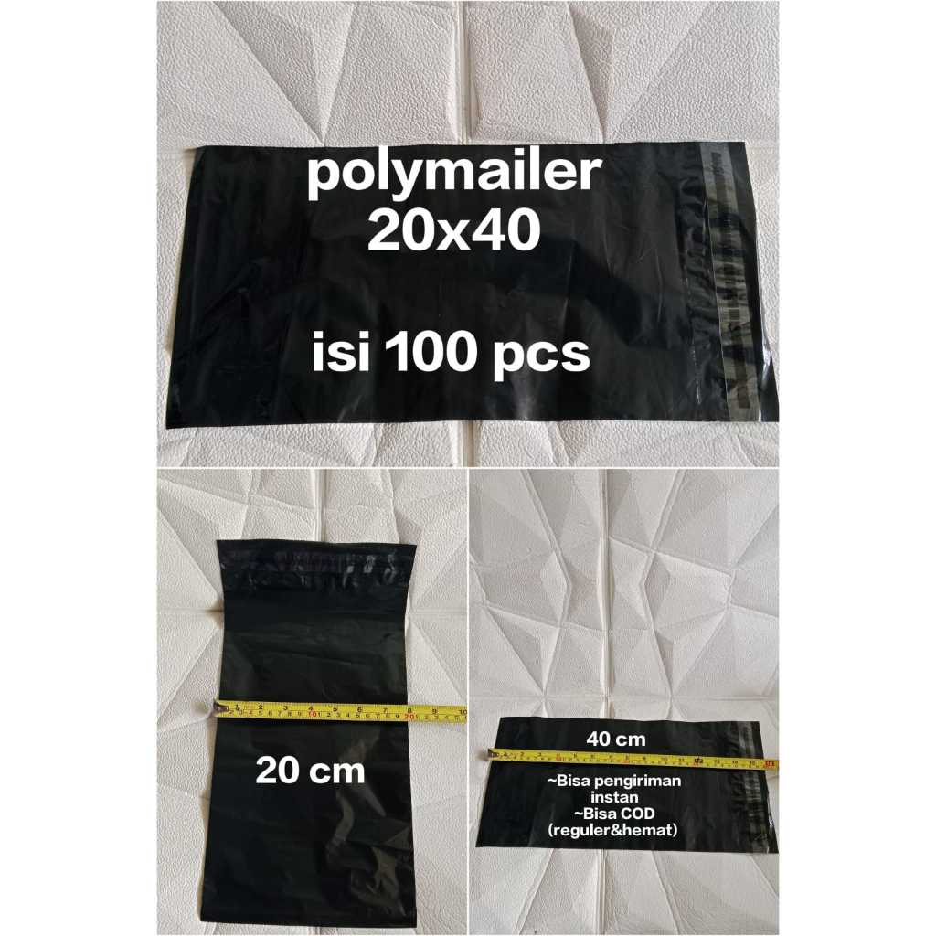 

[100 PCS] 20X40 PLASTIK POLYMAILER ISI 100 PCS