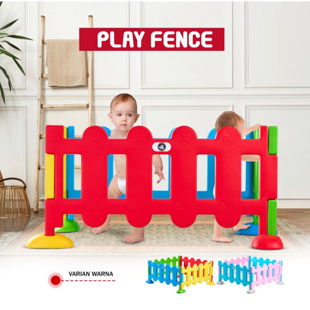 Pagar Anak / Pagar Bayi / Pagar Mainan Anak / Pagar Warna Warni / Playfence Pelindung Anak Bermain