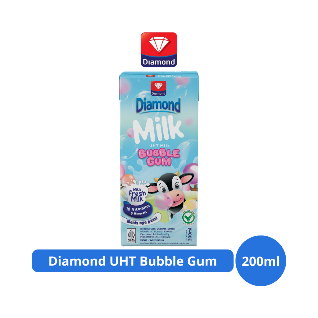 

Diamond Milk Susu UHT Bubble Gum 200ml