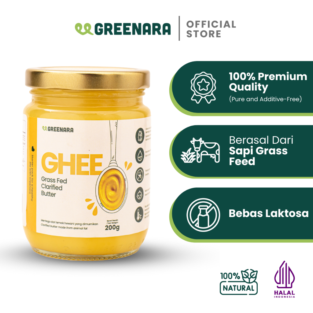 

Greenara - Ghee 200gr Grass Fed Clarified Butter