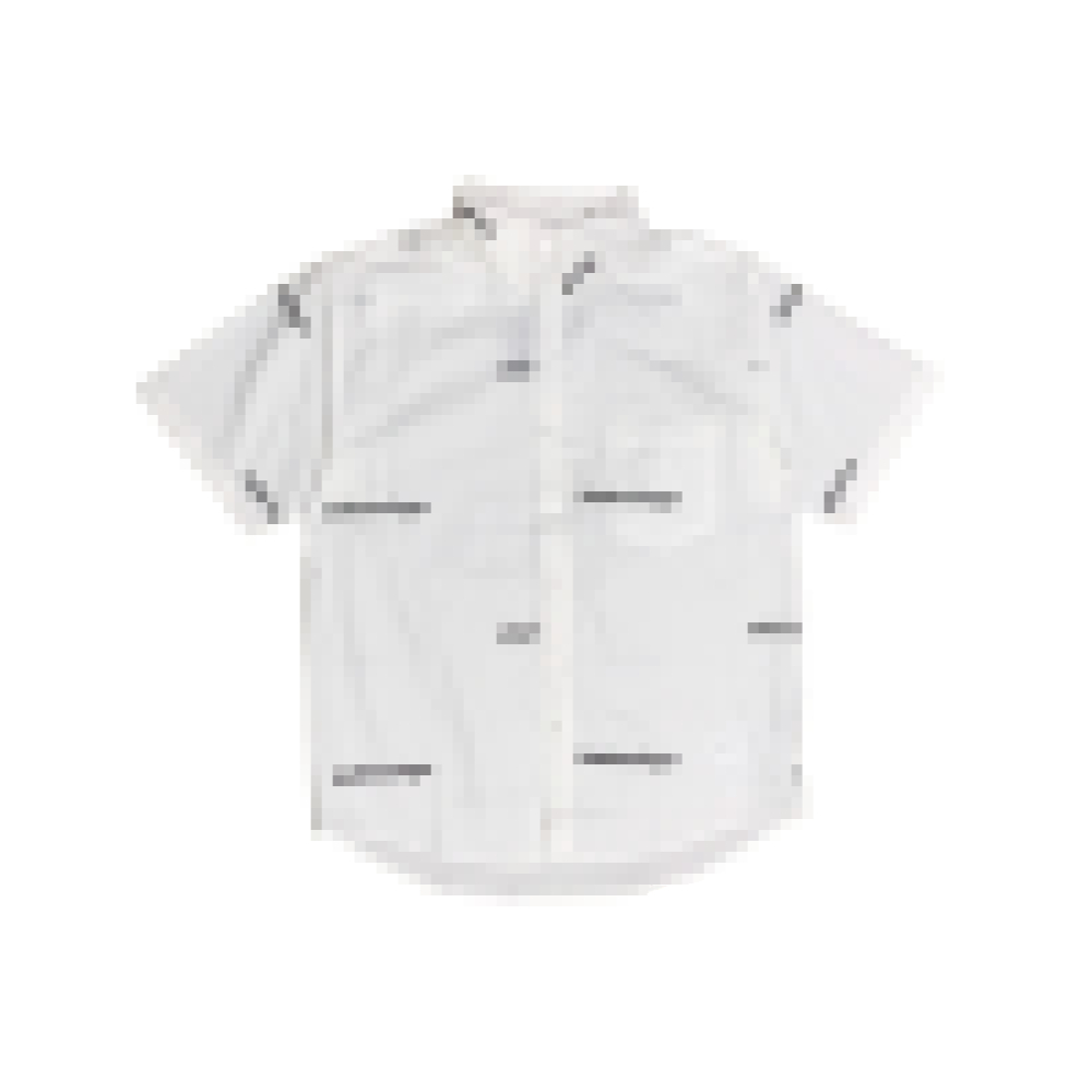 [BAL] Kemeja Lengan Pendek Oversize Logo Print