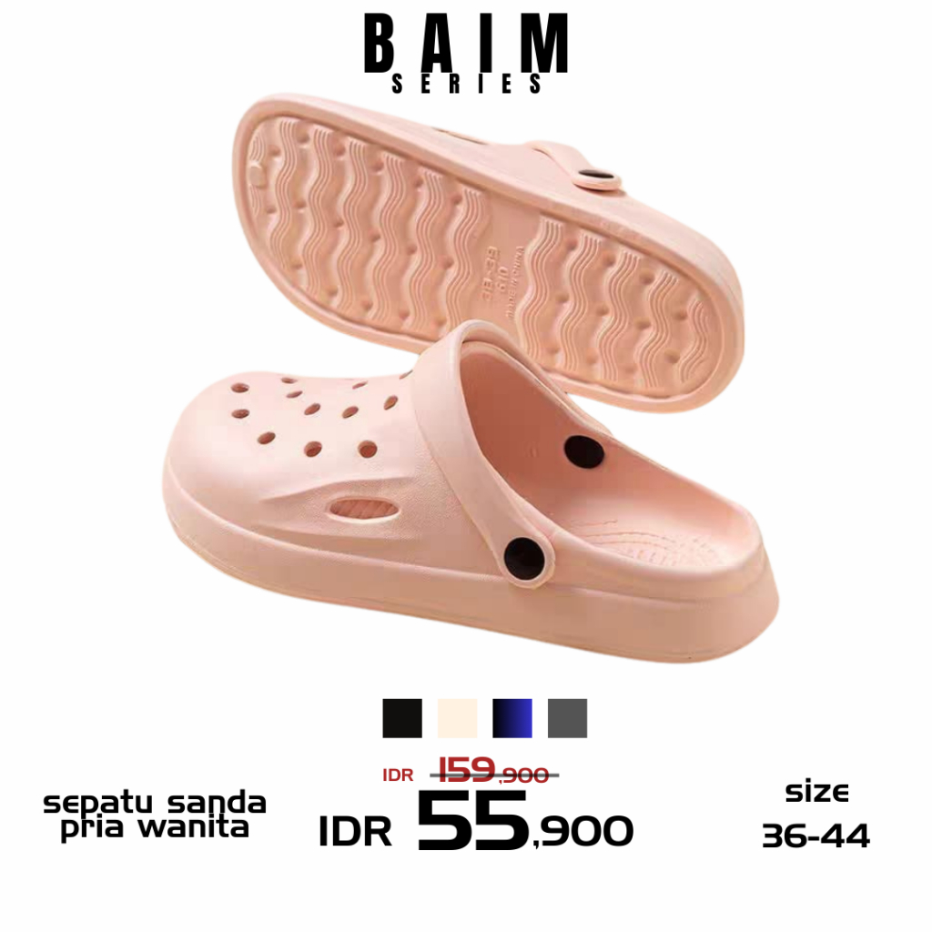 Sandal Baim Pria Karet Empuk Sandal Croks Kodok Pria Dewasa Sandal Kodok Laki Laki Jumbo Sandal Cowo