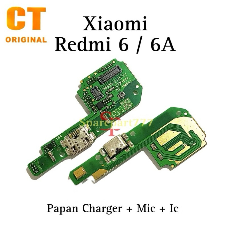 KONEKTOR CAS 1PAPAN+IC+MIC XIAOMI REDMI 6 / REDMI 6A / PAPAN BOARD CHARGE FLEXIE CONNECTOR CAS REDMI