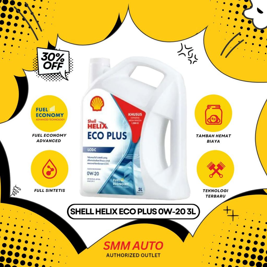 SHELL ECO Plus 5W-30 5W30 LCGC Galon Original 100% / Oli Shell Eco Plus 5W 30