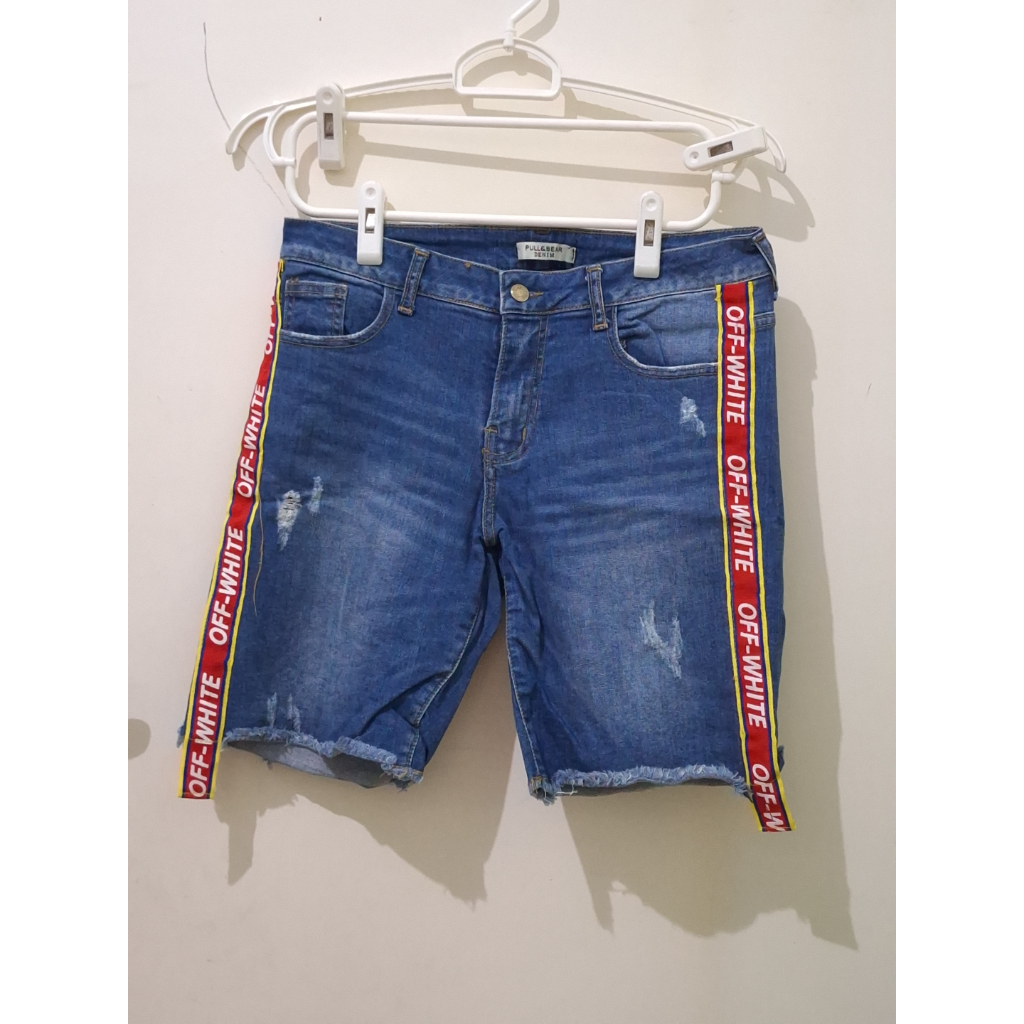 [Preloved] Celana jeans pendek denim biru PULL&BEAR
