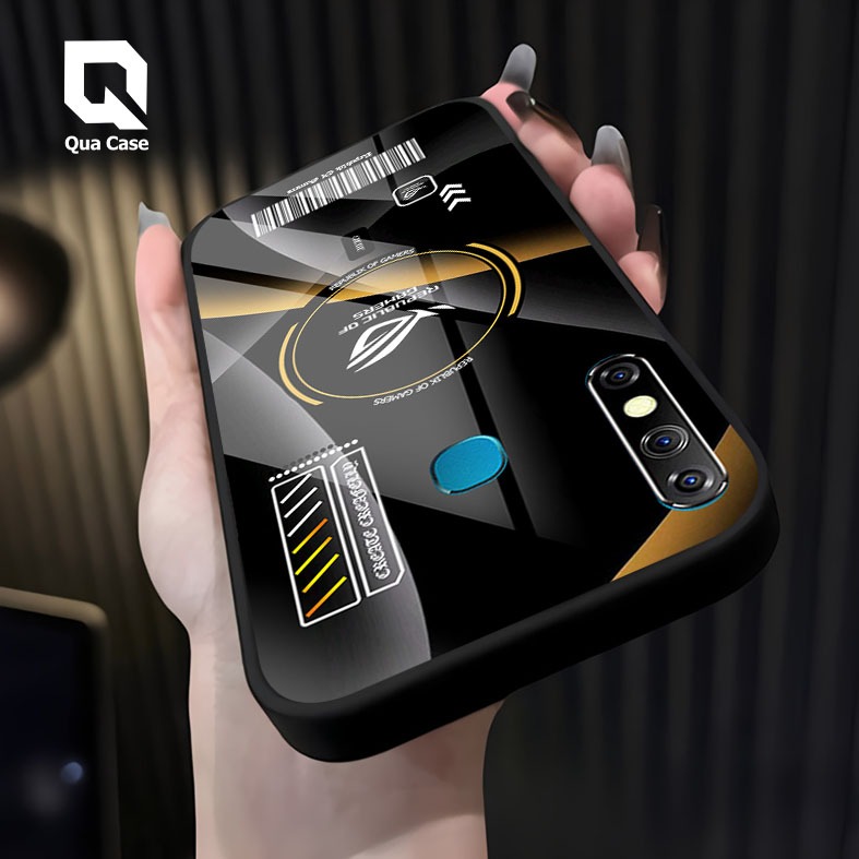 Qua Case Softcase Hp Infinix NOTE 8 Terbaru Case kaca kilau glosy -softcase infinix - case RG