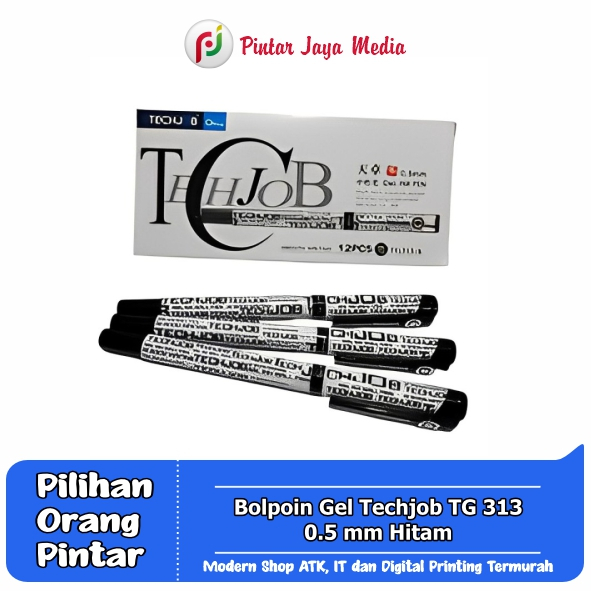 

Bolpen/Pulpen/Bolpoin/Bulpen/Bolpoin Gel Techjob TG 313 0.5 mm Hitam