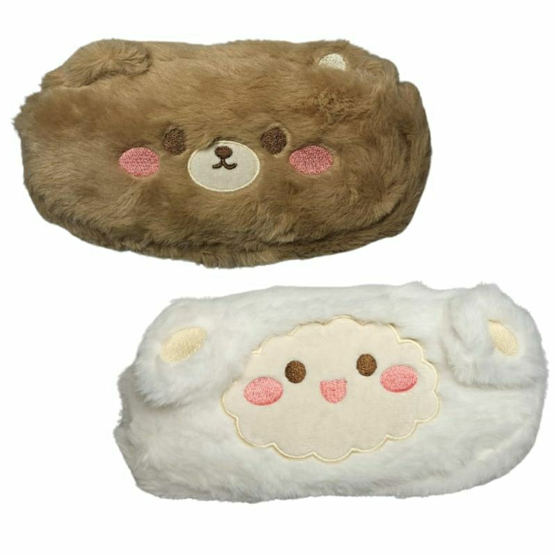 

Kotak Pensil Jumbo Fluffy Multifungsi dengan Karakter Bear/Sheep
