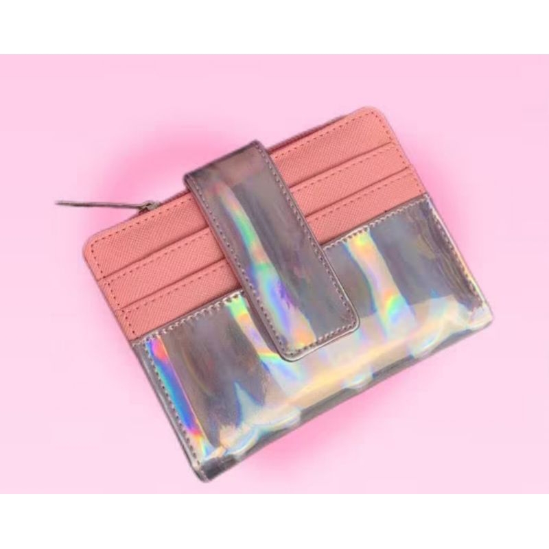 Dompet Lipat Mini Hologram - Glitter (Free Stiker) Dompet Lipat Hologram Dompet Y2k