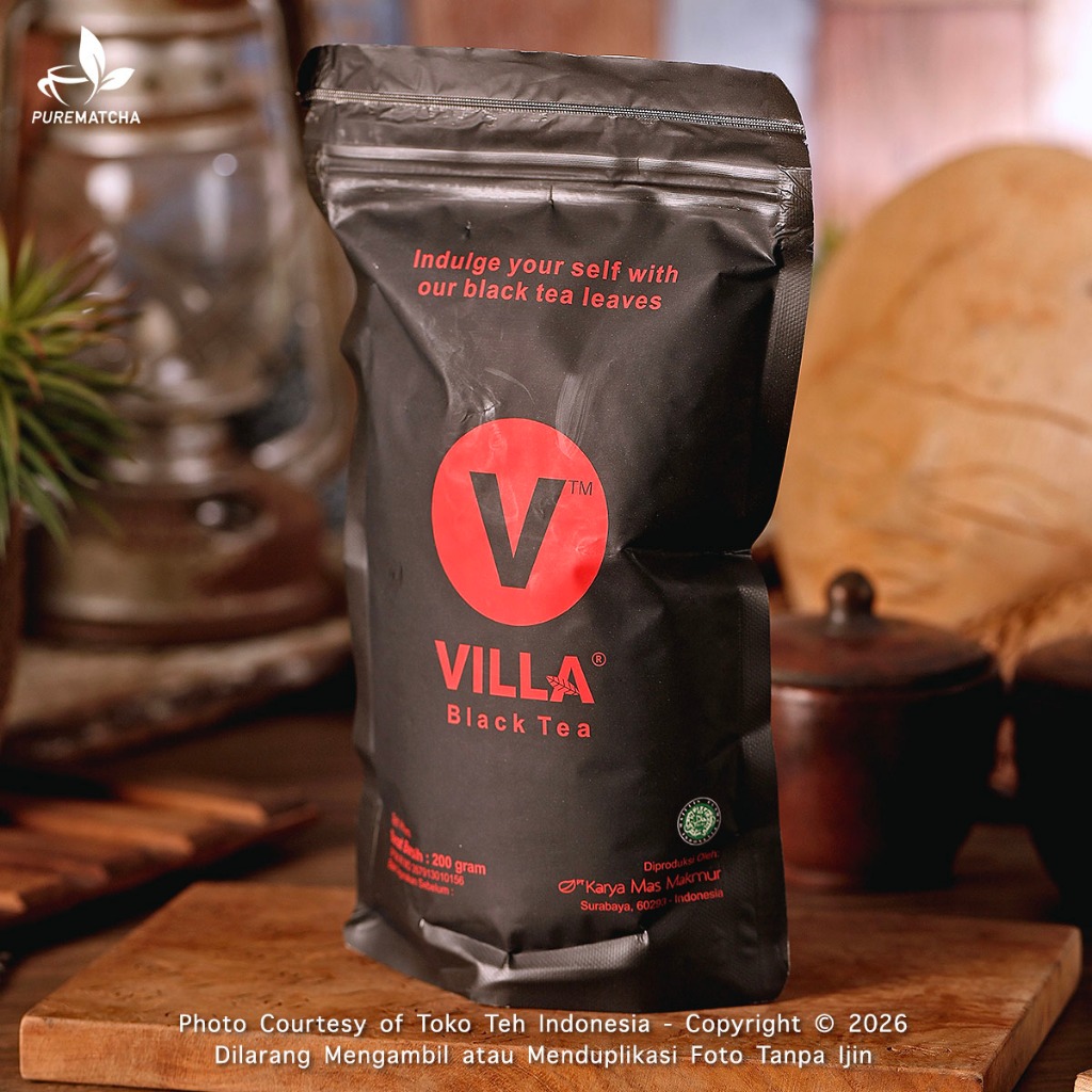 

Teh Indonesia - Teh Villa Pouch 200gr Teh Hitam Tubruk Asli Indonesia Vanilla Black Tea Indonesian Heritage Javanese Tea