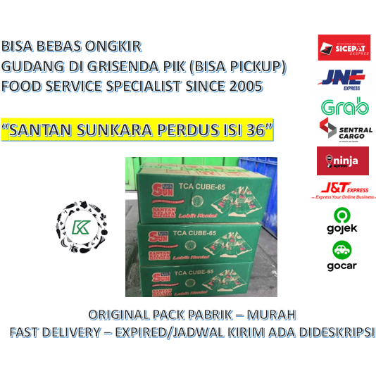 

Santan Sun Kara 65ml per DUS isi 36 pcs Kerucut READY GOSEND