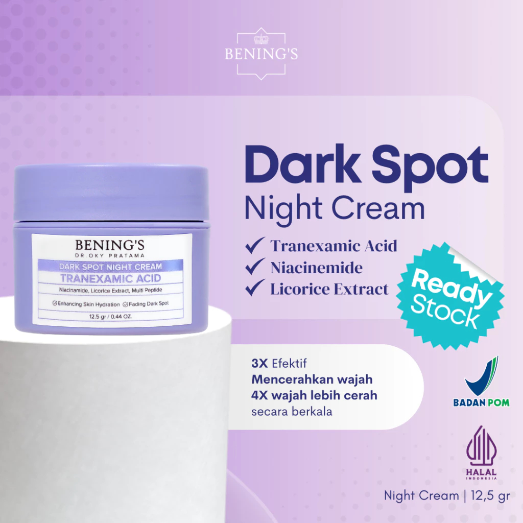 Night Cream Exclusive Cream BPOM Malam Flek Pencerah dan Glowing Bening Skincare dr Oky pratama