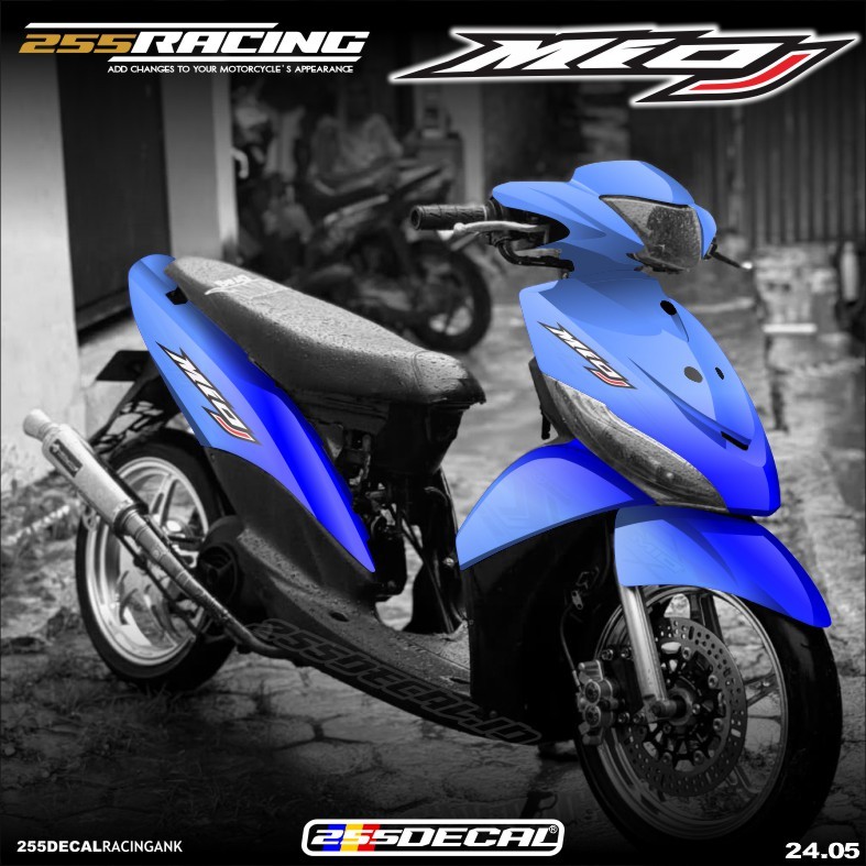 (COD) Decal Mio J Full Body Stiker Mio J Variasi Full Body Striping Mio J Desain Gradasi Warna Simpl