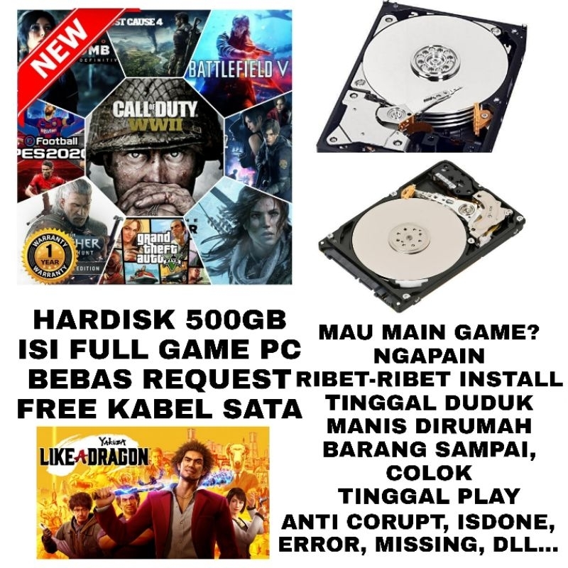 HDD PC 1TB Full Isi PC Game | Hard Disk 3.5" | Hardisk Internal