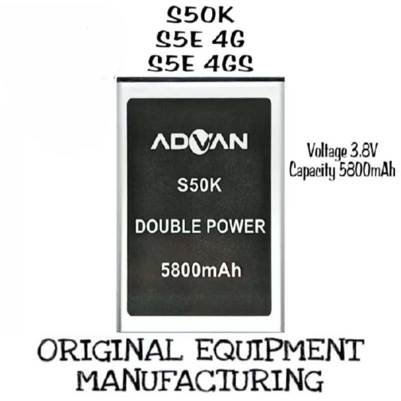 BATERAI ADVAN S50 K /S5 E 4G/ S5E 4GS/BATERAI BATRE