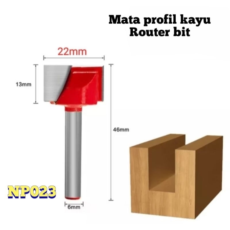 Mata profil kayu 6x22Mata router bit  Cleaning bottom CNC Milling cutter mata router trimmer kayu ma