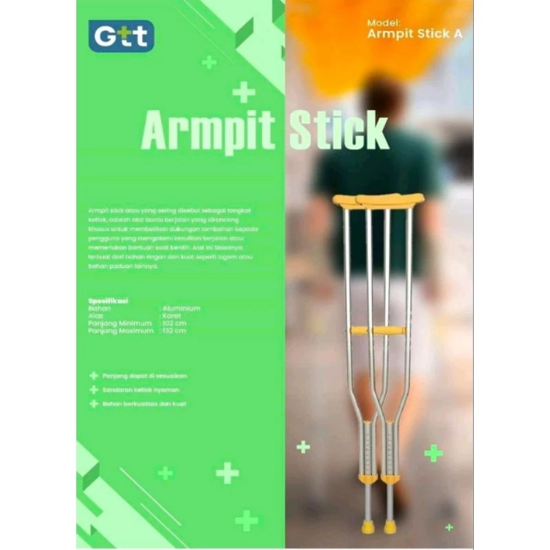 Kruk Crutch Tongkat Ketiak Baymed / Tongkat Penyangga Kruk Ketiak GTT Alat Bantu Jalan