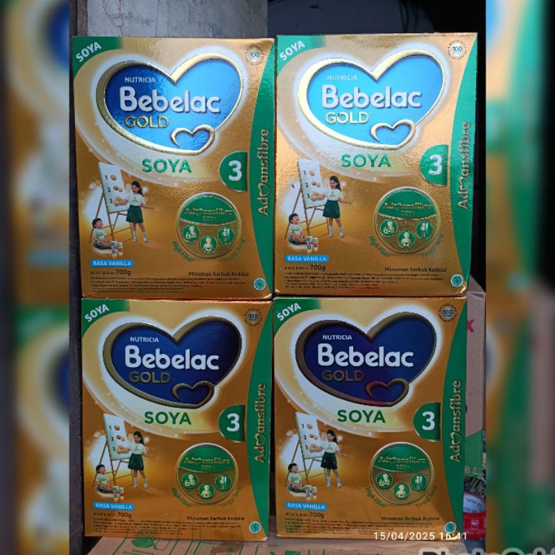 Bebelac Gold Soya Tahap 3 Usia 1-3Tahun Rasa Vanila Ukuran 700gr