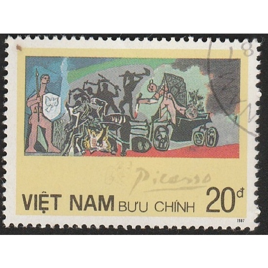 

A 11241 SATU BUAH PRANGKO VIETNAM NOMINAL 20 DONG TEMA LUKISAN PICASSO DENGAN KONDISI SUDAH ADA CAP