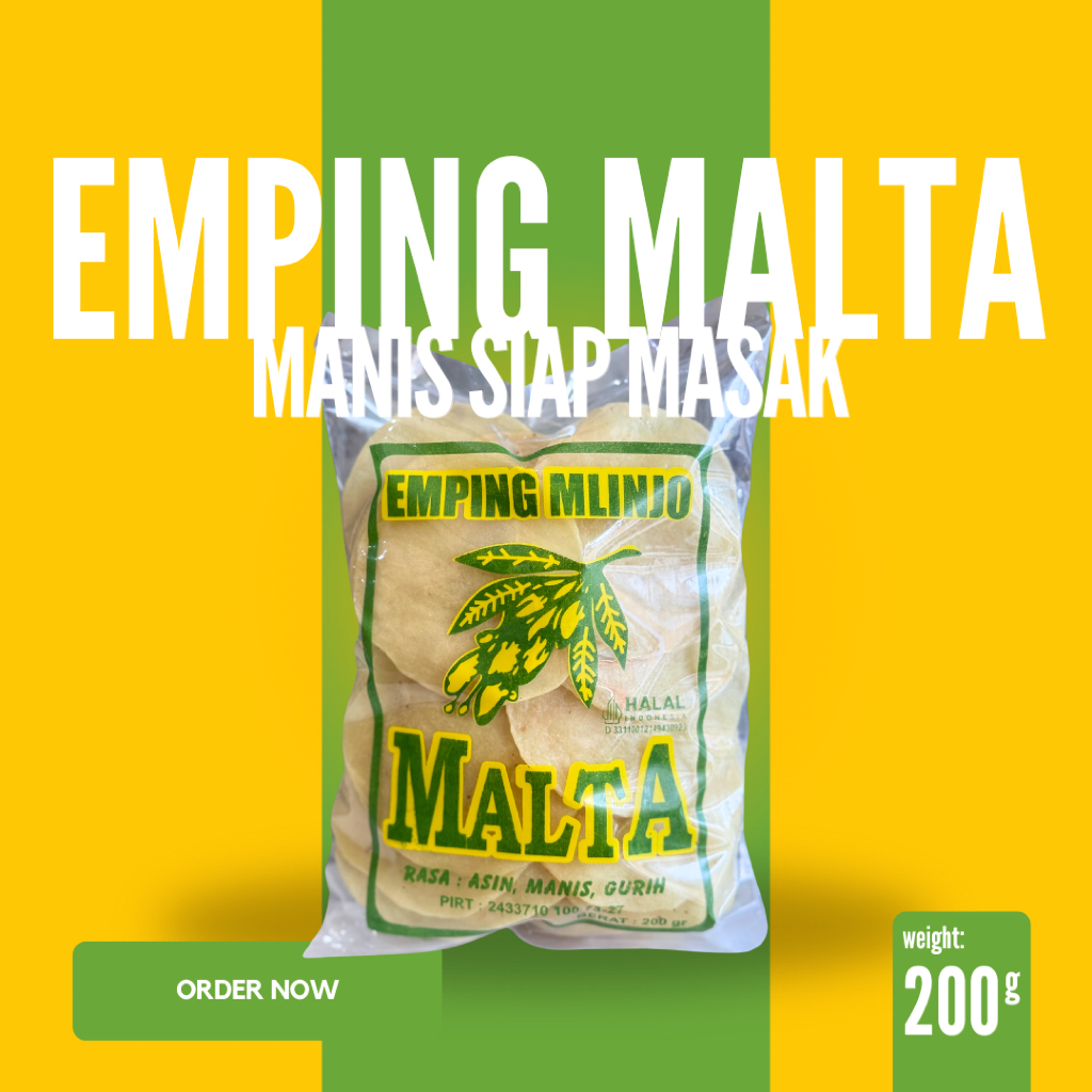 

Emping Malta Belinjo Mentah Siap Masak Manis Gurih Renyah