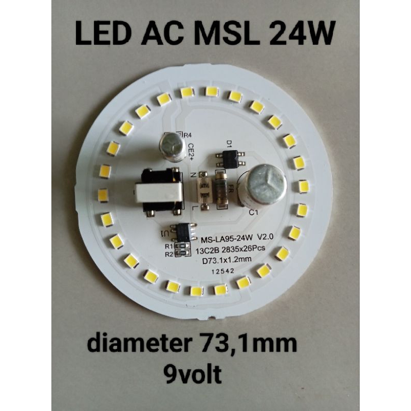 PCB LED AC DOB MSL 24WATT(9VOLT)
