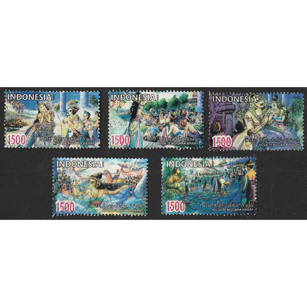 

A 12052 LIMA BUAH PRANGKO TEMA CERITA RAKYAT NUSA TENGGARA BARAT - PUTRI MANDALIKA NYALE DENGAN KONDISI SUDAH ADA CAP