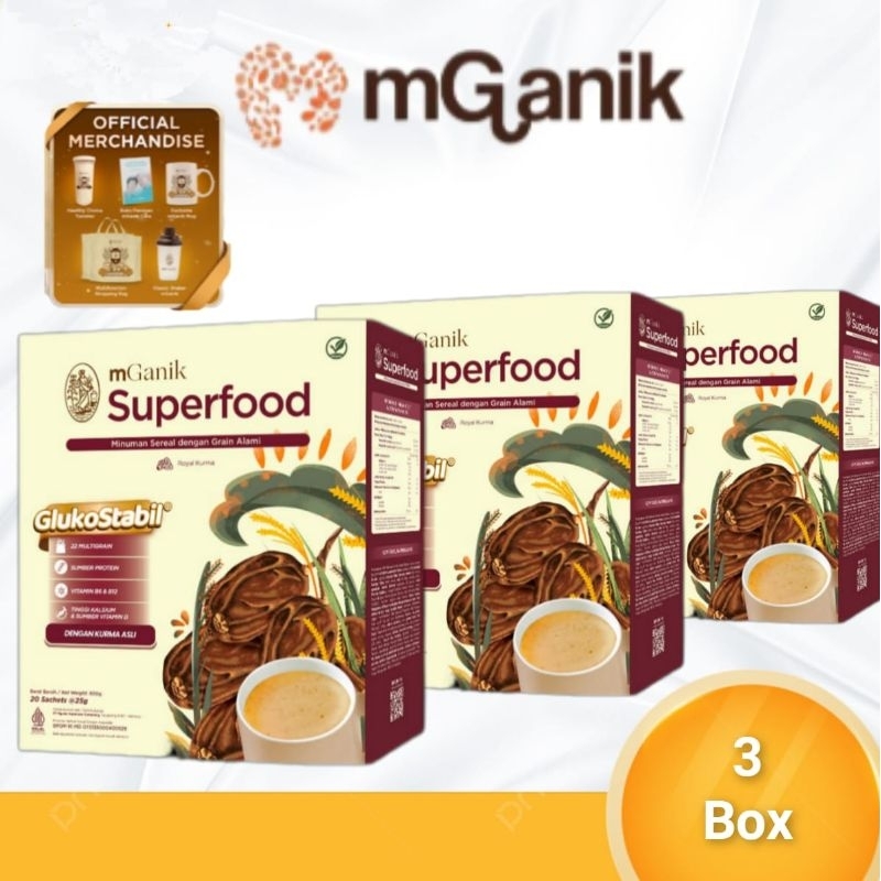 3 BOX MGANIK 1500 GRAM MULTIGRAIN SUPERFOOD MGANIK DIABETES