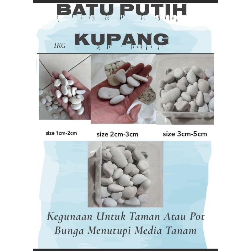 Batu koral/Batu koral paling kecil 1kg/Batu putih koral/Batu hias/Batu taman/Batu sikat/Batu alam