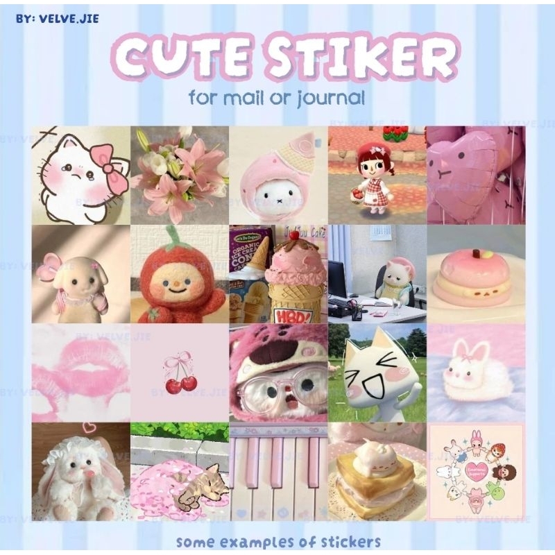 

Mail Sticker Deco ala Selkor |Jurnal sticker isi 50 PCS Cute version