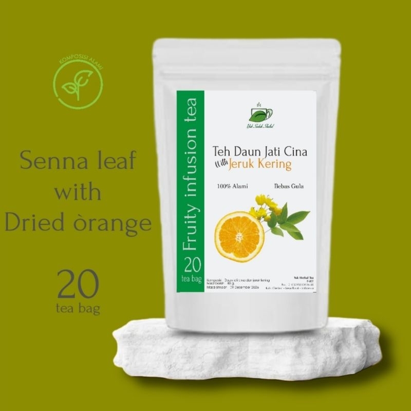 

TEH DAUN JATI CINA + JERUK KERING / SENNA with DRIED ORANGE (20 TEA BAG) *yuk seduh botanikal